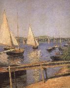 Gustave Caillebotte Sailing Boats at Argenteuil oil painting artist